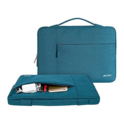 MOSISO Laptop Case 13.3 inch, 13-13.3 inch Laptop Sleeve with Handle Compatible with MacBook Air/Pro 13/Pro 14 M5 M4 M3 M2 M1,HP Dell ASUS Lenovo, Polyester Multifunctional Computer Bag, Deep Teal - color: Deep Teal, size: 13.3 inch