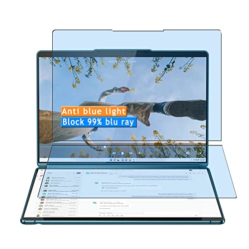 Vaxson 2-Pack Anti Blue Light Screen Protector, compatible with Lenovo Yoga Book 9i 13.3" laptop TPU Film Protectors Sticker [ Not Tempered Glass ]