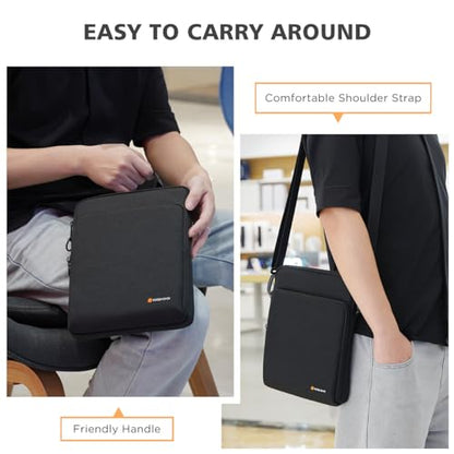 NIDOO 10 inch Laptop Sleeve Carrying Bag Shoulder Case for 10.9" 11" iPad Air M3 M2/ 11" iPad Pro 2025/10.9" 10.2" 11 inch iPad/ 10.5" Samsung Galaxy Tab A8 S8 / 10.4" HUAWEI / 10.6" Lenovo Handle - color: Black, size: 10-11 inch Tablet