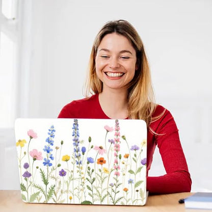 CREATCABIN Colorful Flowers Laptop Skin Sticker Decal Netbook Skin Sticker Notebook Art Decal 12" 13" 13.3" 14" 15" 15.4" 15.6" Laptop Protector Cover Waterproof Scratchproof Removable Easy to Apply - style: Colorful Flowers