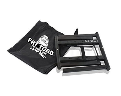 Fat Toad Folding DJ Laptop Stand (QuickNEST Series) with Sub-Tray Shelf – TableTop Rack For Mixer, iPad, Controller, Tablet, Stage Booth or Studio Use