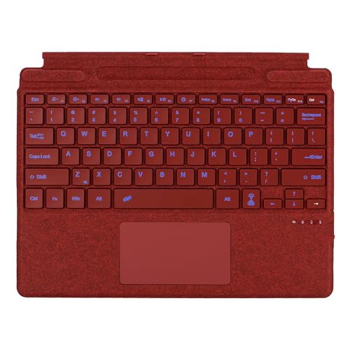 mobee Keyboard for Microsoft Surface Pro Copilot+ (11th Edition) / Pro 11/10 / 9/8 / X, 13 inch, Detachable Type Cover with Touchpad, Pen Holder (Poppy Red) - color: Poppy Red