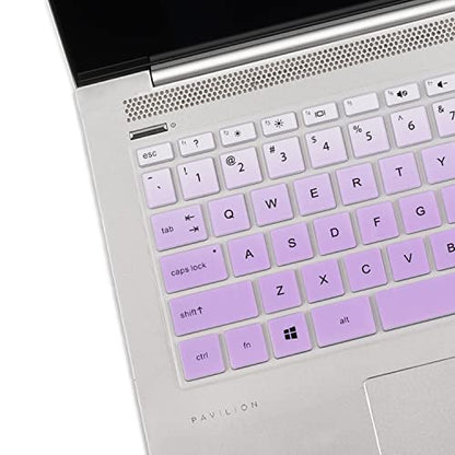 Keyboard Cover for HP Laptop 14-dq/dk/cf/fq 14-fq1025cl 14-fq0013dx 14-fq0045nr 14-fq1003cl 14-fq0032ms 14-fq0110wm 14-fq1021nr fq0032ms fq1023cl fq0020nr fq0037nr fq0060nr fq0090tg fq0080nr fq0030nr - color: GradualPurple