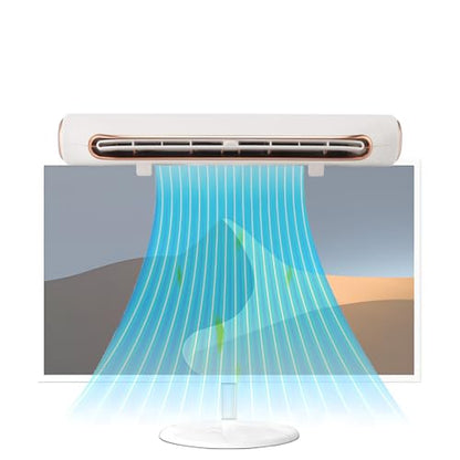 Monitor Clip on Fan,Portable 3 Speed Quiet Bladeless Desk Fan,Adjustable Wind Angle Monitor USB Fan for Home Office for Laptop PC Monitor (White)