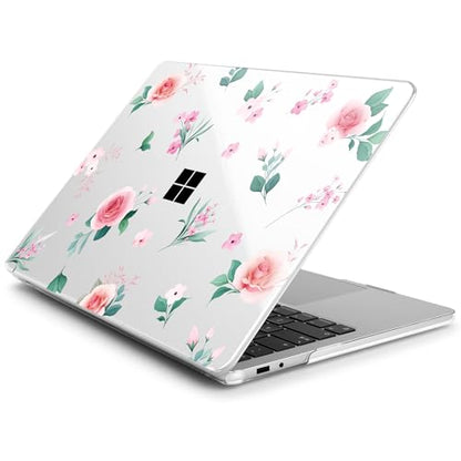 Batianda Case for Microsoft Surface Laptop 13 inch 2025 2026, Peach Rose | Fits Model 2095, Artistic Patterns Ultra-Slim Lightweight Scratch-Resistant Hard Shell with Professional Protection - color: Peach rose