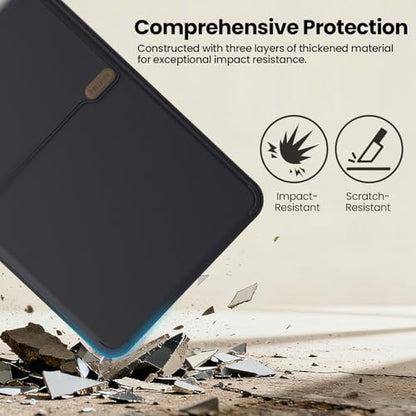 Nillkin Laptop Sleeve 14.2 inch, PU Leather Sleeve with Stand and Carry Go Handle for HP Dell ASUS MacBook 13,Tablet, e-Book Reader,Laptop 13-14 inch Bag Case (Black, 13.98 * 9.57 * 0.79 inch) - color: Black, size: 14.2 inch