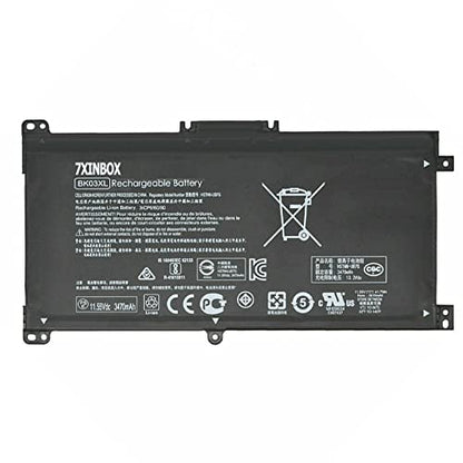 11.55V 3470mAh 41.7Wh BK03XL Replacement Laptop Battery for HP Pavilion x360 Convertible PC 14 14-BA001ns X360 14 14m 14-BA000 HSTNN-LB7S HSTNN-UB7G TPN-W125 916366-541 14-BA033TX
