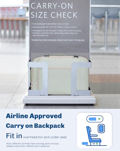 Carry on Backpack 38L Large Travel Backpack for Women Flight Approved Weekender Bag Laptop Backpack Men 15 inches Mint Green - color: Mint Green
