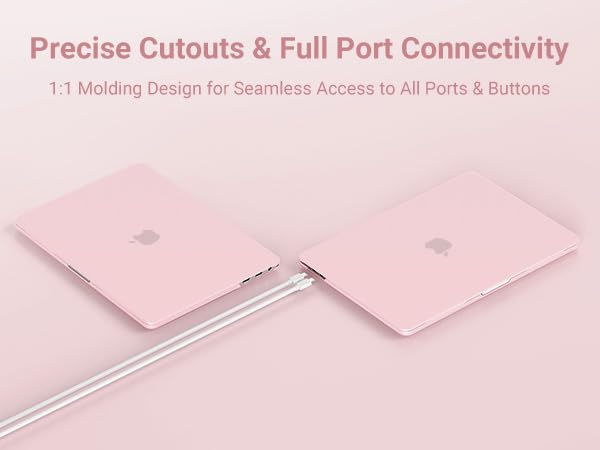 MOSISO Compatible with MacBook Pro 13 inch Case M2 M1, Rose Quartz | Plastic Hard Shell Case Cover 2026-2016A2338 A2251 A2289 A2159 A1989 A1708 A1706 with/without Touch Bar - color: Rose Quartz