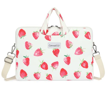 Water Resistant Laptop Shoulder Sleeve Case Bag for MacBook Pro 16 inch and 15.6 inch and 16 inch laptop (Strawberry) - color: Strawberry