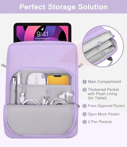 MoKo 9-11 Inch Tablet Sleeve Bag Handle Carrying Case with Shoulder Strap | Fits iPad Pro/Air/A16 11-inch, iPad 10th 10.9, iPad 9/8/7th 10.2, iPadAir 5/4th 10.9 and Tab S8/S9 11-inch, Purple - color: Purple, size: 9-11 inch