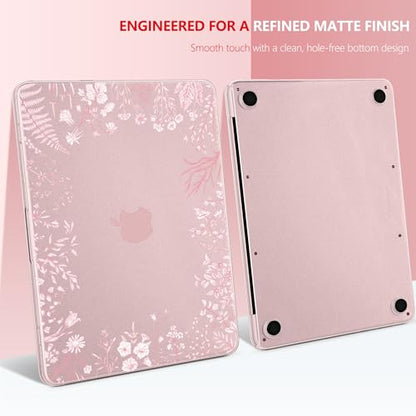 for MacBook Neo 13 inch Case 2026 (Model A3404), Artistic Flower Pattern Ultra Slim Frosted Matte Hard Shell, Anti-Scratch & Fingerprint Resistant Cover - Blush Wild Flowers - color: Blush Wild Flowers