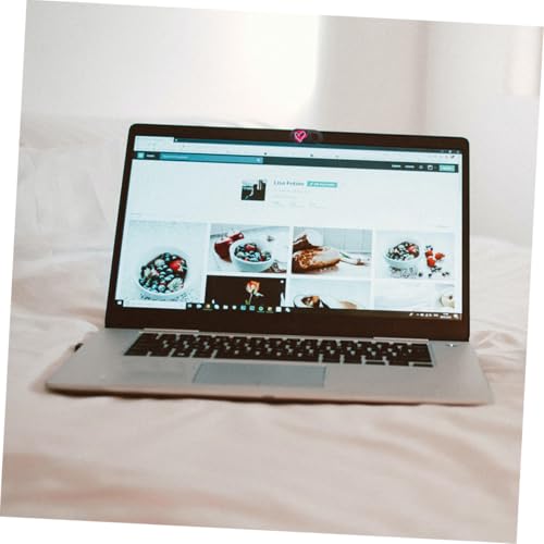 BESPORTBLE 3pcs Adhesive Laptop and Tablet Camera Privacy Covers with Heart Pattern, Ultra-Thin Sliding Webcam Covers for Computers and Phones, Anti-Peeping Privacy Protection for Office