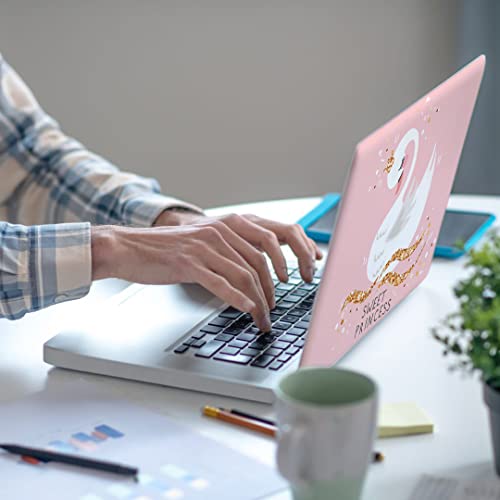 Laptop Skin Sticker,13.3 14 15 15.4 15.6 inch Laptop Skins,Universal Vinyl Decal,Dustproof Scratch Resistant Reusable Cover Protector with Free 2 Wrist Pads (Sweet Princess) - color: Sweet Princess