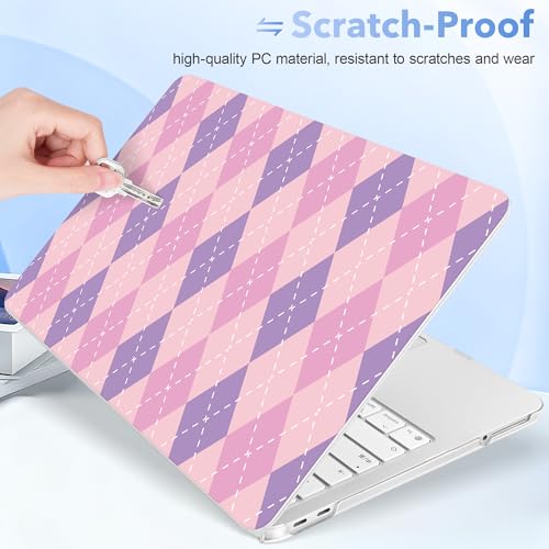 May Chen for MacBook Neo Case 13 inch 2026 | 100% Match Official Color | Pattern Printing, Anti-Crack & Scratch & Fingerprint | Protective Hard Shell Cases Laptop Model A3404 - Pink Purple - color: Pink purple