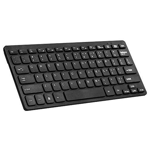 Mini Keyboard, Compact 78 Key Wired USB Keypad, Slim Portable Keyboard with Chiclet Keys for Office, Travel, Small Desk, PC, Laptop, Plug and Play