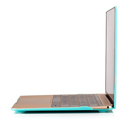 RUBAN Case Compatible with MacBook 12 Inch A1534 - Slim Snap On Hard Shell Protective Cover and Keyboard Cover, Turquoise - color: Turquoise