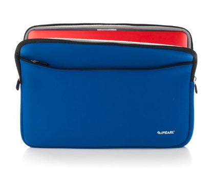 13-inch Soft Neoprene Sleeve Case for MacBook & UltraBook Laptop (Built-in External Pocket) - Blue