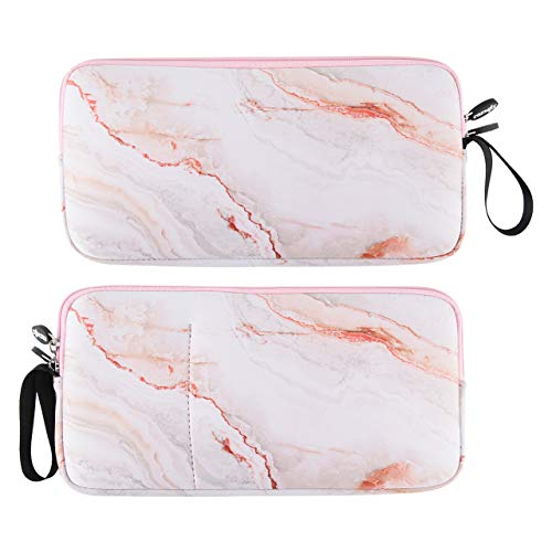 Neoprene Carrying Keyboard Sleeve Case Bag Protection Pouch Compatible with Magic Keyboard 1 & 2, Wireless Keyboard, Magic Mouse, Magic Trackpad and Wireless Trackpad (Pink Marble Pattern) - color: Pink Marble Pattern