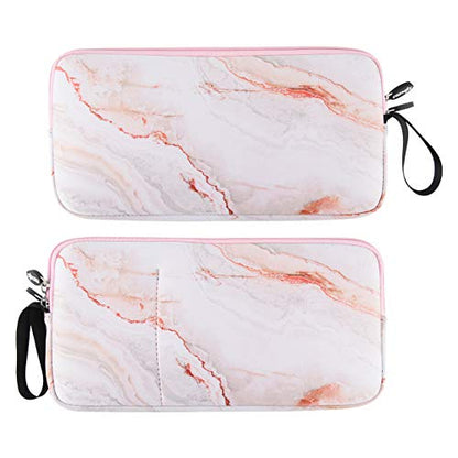 Neoprene Carrying Keyboard Sleeve Case Bag Protection Pouch Compatible with Magic Keyboard 1 & 2, Wireless Keyboard, Magic Mouse, Magic Trackpad and Wireless Trackpad (Pink Marble Pattern) - color: Pink Marble Pattern