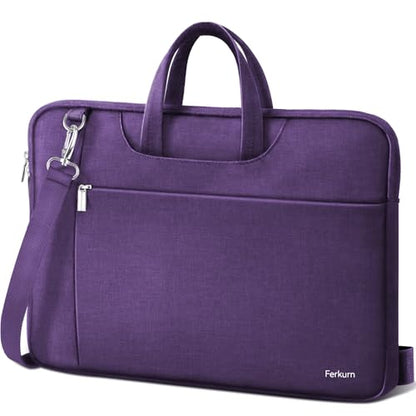 Ferkurn Laptop Case Bag Women Men Computer Sleeve with Shoulder Compatible with HP/Inspiron/Thinkpad/Vivobook/MSI/Surface, 17.3 inch, Violet - color: Violet, size: 17.3 inch