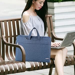 Voova 17.3-17 Inch Laptop Sleeve with Handle, MacBook Sleeve, Blue | Splash-proof 17.3-inch laptop sleeve with handle and removable strap; fits Dell, HP and Lenovo notebooks for business travel - color: Blue, size: 17-17.3 In