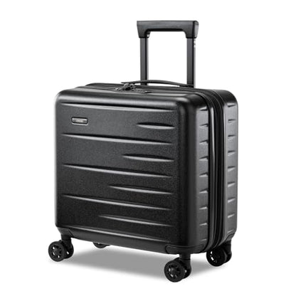 CENSIEN Expandable 16 Inch Carry On Luggage Airline Approved Small Suitcase | Lightweight ABS+PC Hard Shell Suitcases,360° Spinner Wheels,TSA Lock,YKK Zipper,Business Weekender Short Trips,Black - color: Black, size: 16 Inch EXT