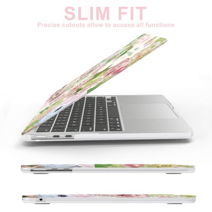 AKIT for MacBook Air 13 inch Case M5 M4 M3 M2 2026-2022, Green Collage | A3449 A3240 A3113 A2681,Funny Unique Pattern Hard Shell Laptop Case+Screen Protector+Keyboard Cover for MacBook Air 13.6 inch - color: Green Collage