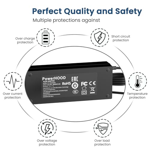 19.5V Adapter for HP M27f M27fw M27fq M27fwa M27fe M24f M24fw M24fwa M24fe | M22f 23.8" 24" 27" IPS LED FHD Monitor Power Supply Cord Battery Charger Cable PSU