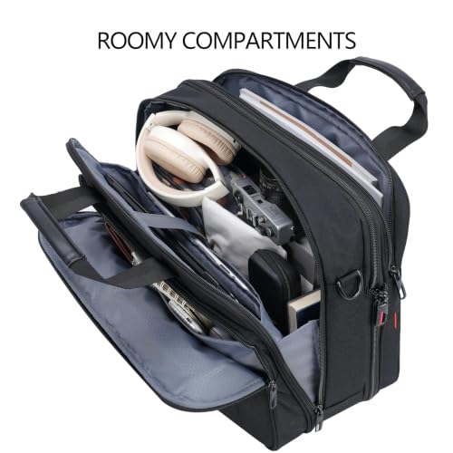 VANKEAN Expandable Waterproof Laptop Briefcase Fits Up to 17.3" for Travel