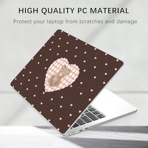 Compatible with MacBook Air 13 inch Case M5-M2 Cute Bear Heart | M5 M4 M3 M2 2026-2022 A3449 A3240 A3113 A2681 Release | Protective Hard Shell Matte Cover for MacBook Air 13.6 inch - color: Bear Heart, size: MacBook Air 13.6 inch M5 M4 M3 M2