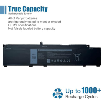 MV07R Laptop Battery Replacement for Dell G3 15 3500 3590 3700 3790 G5 15 5500 5505 SE Series 2WGV 072WGV W5W19 JJRRD 0JJRRD 266J9 M4GWP PN1VN 15.2V 68Wh 4250mAh - size: 12.6*2.61*0.32 inch MV07R