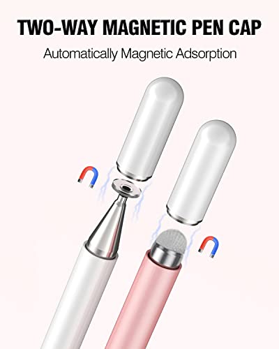 Stylus Pens for Touch Screens, 2 in 1 High Precision Universal Stylus Pen for iPad Compatible with Apple, iPhone, iPad, Android, Samsung Tablets, Phones, 3 Pack-Pink, Purple, Yellow - color: Pink, Pink, Purple