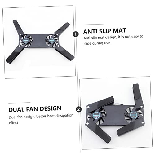2pcs Heat Sink Quiet Laptop Cooler Notebook Cooler Laptop Air Lap Cooling Pad Fan Foldable Stand