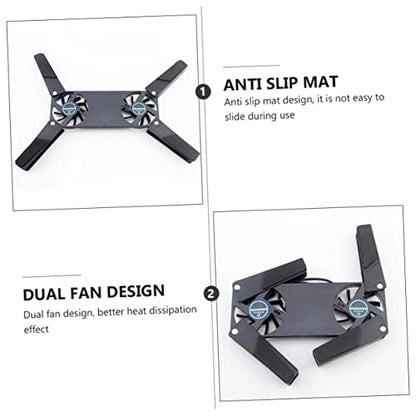 2pcs Heat Sink Quiet Laptop Cooler Notebook Cooler Laptop Air Lap Cooling Pad Fan Foldable Stand