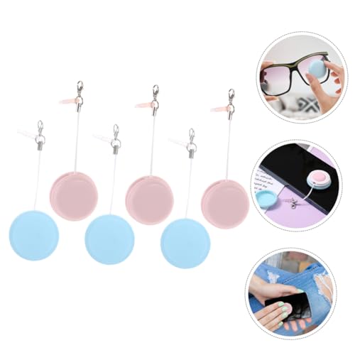 6pcs Macaron Screen Cleaning Durable Microfiber Cleaners for Eyeglasses Phones and Cameras Compact Portable with Reusable Design Removing Dirt Oil and Fingerprints