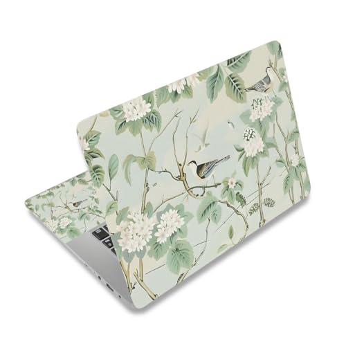 AIMSA Laptop Notebook Skin Sticker Cover Decal, 12 13 13.3 14 15 15.4 15.6 inch Laptop Vinyl Skin Sticker Netbook Cover Art Protector, Green Leaf Bird - color: Green Leaf Bird