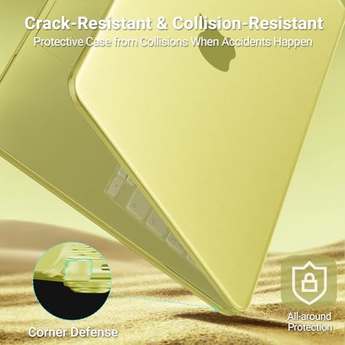 MOSISO Compatible with MacBook Neo Case 13 inch 2026 A3404 A18 Pro Chip | 4 in 1 Kit Ultra-Thin Exact-Fit Scratches&Fingerprints Resistant Protective Hard Shell Matte Case Cover, Citrus Clear - color: Citrus Clear