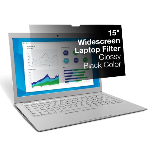 3M Privacy Filter for 15" Standard Laptop (PF150C3B) (4:3) , Black - size: 15.0" Standard Laptop