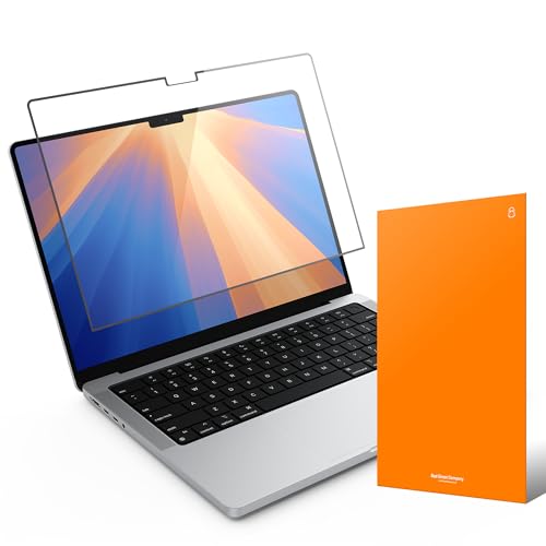 GhostView Premium Air-ttach Ultra Thin Clear Screen Protector, Protect Against Keyboard Imprint, Fingerprint, Smudge and Scratch, Non-Magnetic, Compatible with 2021+ MacBook Pro 14", M5/M4/M3/M2/M1 Pro/Max - size: MacBook Pro 14" (2021+)