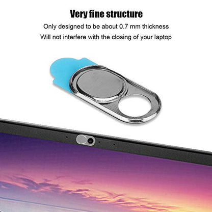 Zopsc Ultra Thin Metal Webcam Cover, 3 Pack Privacy for Laptops Desktops Tablets Smartphones, Silver - color: silver