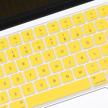 2 Pack Keyboard Cover for 2026 MacBook Neo 13" (Touch ID) & MacBook Pro 14"/16" M5-M1 Pro/Max, M5-M2 & MacBook Air 13"/15" M5-M1, Keyboard Protective Skin US Layout-Yellow - color: yellow+TPU