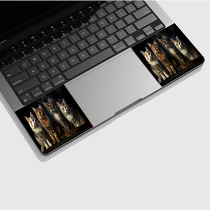 Universal Laptop Skin Sticker with 2 Wrist Pad Skins, Waterproof Scratch Resistant Vinyl Laptop Cover Decal, Cut to Fit for 11–15.6 Inch MacBook HP Dell Lenovo, Multiple Cats - color: Multiple Cats
