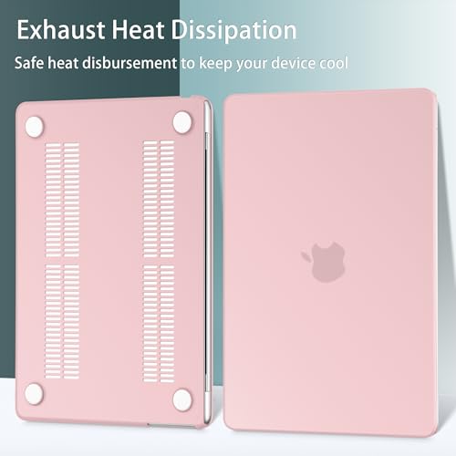 May Chen Case for MacBook Air 13/13.6-inch (M5/M4/M3/M2, 2022-2026 Models A3449 A3240 A3113 A2681), Lightweight | Closes Seamlessly | Ideal for Work Hard Shell Case, Chalk Pink - color: Chalk Pink