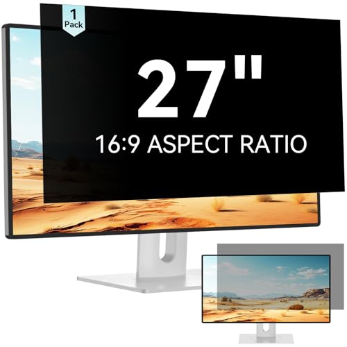 Mamol 27 Inch Computer Privacy Screen for 16:9 Aspect Ratio Widescreen Monitor - Removable Anti Glare Blue Light Filter, Computer Privacy Shield - size: 27'' Privacy Screen (16:9)