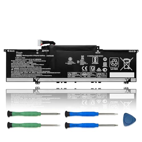 BN03XL Laptop Battery Replacement for HP Envy x360 15 2020 13-ba0010nr 13-ba0004nu 15-ed0000 15T-ED000 13-ay0378ng 13-ay0065AU 13-ay0001nc 15m-ee0013dx Series HSTNN-DB9N 11.55V 51Wh 4416mAh - size: 10.93*3.08*0.23 inch BN03XL