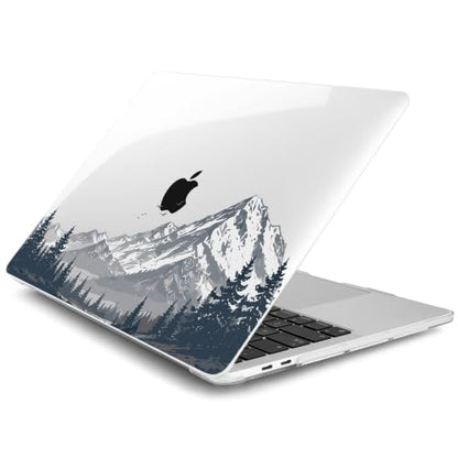 Batianda AstroGrid Case for MacBook Pro 13 inch 2020 2022, Misty Mountain | Fits Model A2338 M2 M1 A2251 A2289,1.2mm Slim Lightweight Hard Shell Cover, Scratch Resistant,4-in-1 Accessories Bundle - color: Misty Mountain