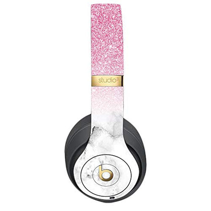 MightySkins Skin Compatible with Beats Studio 3 Wireless - Marble Glitz | Protective, Durable, and Unique Vinyl Decal wrap Cover | Easy to Apply, Remove, and Change Styles | Made in The USA - color: Marble Glitz