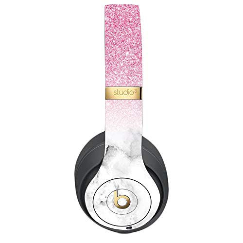 MightySkins Skin Compatible with Beats Studio 3 Wireless - Marble Glitz | Protective, Durable, and Unique Vinyl Decal wrap Cover | Easy to Apply, Remove, and Change Styles | Made in The USA - color: Marble Glitz