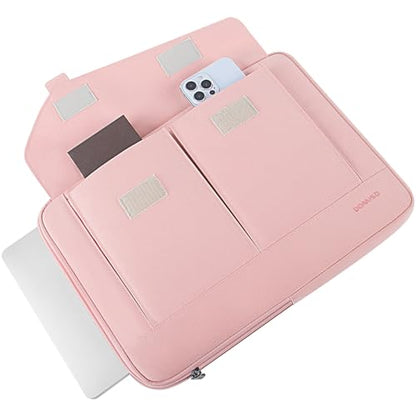 DOMISO 17-17.3 Inch Laptop Sleeve Bag Business Briefcase Messenger Bag Compatible with 17.3" Dell Computer/ProBook 470/MSI GS73VR Stealth PRO/Dell/Lenovo/Acer/ASUS,Pink - color: Pink, size: 17 - 17.3 Inch